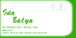 ida balya business card